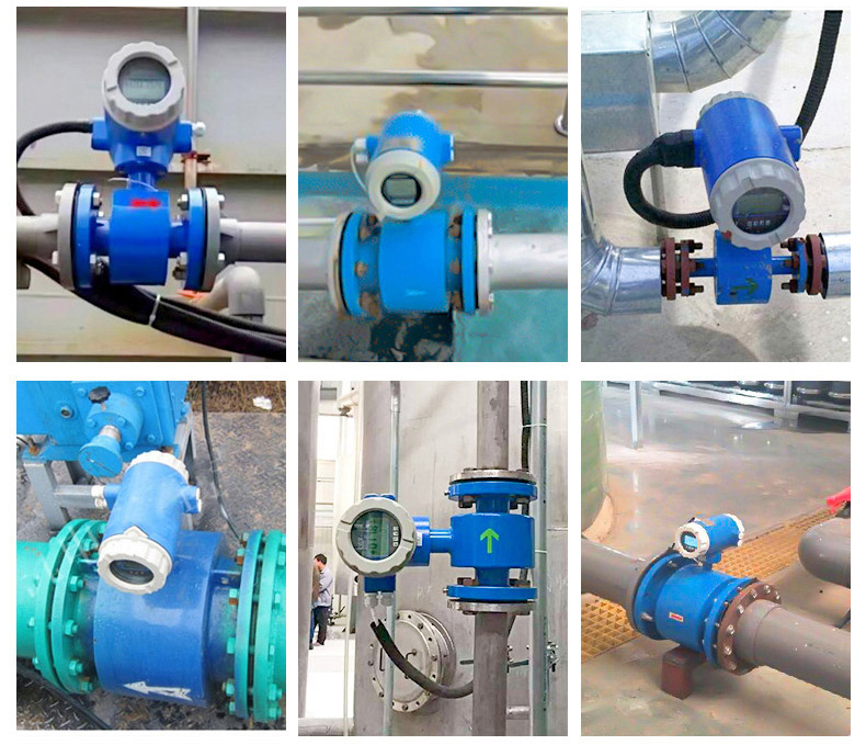 硫酸電磁流量計現場安裝使用圖